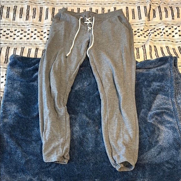 Gray Jogger Sweatpants with Drawstring - Picture 1 of 2